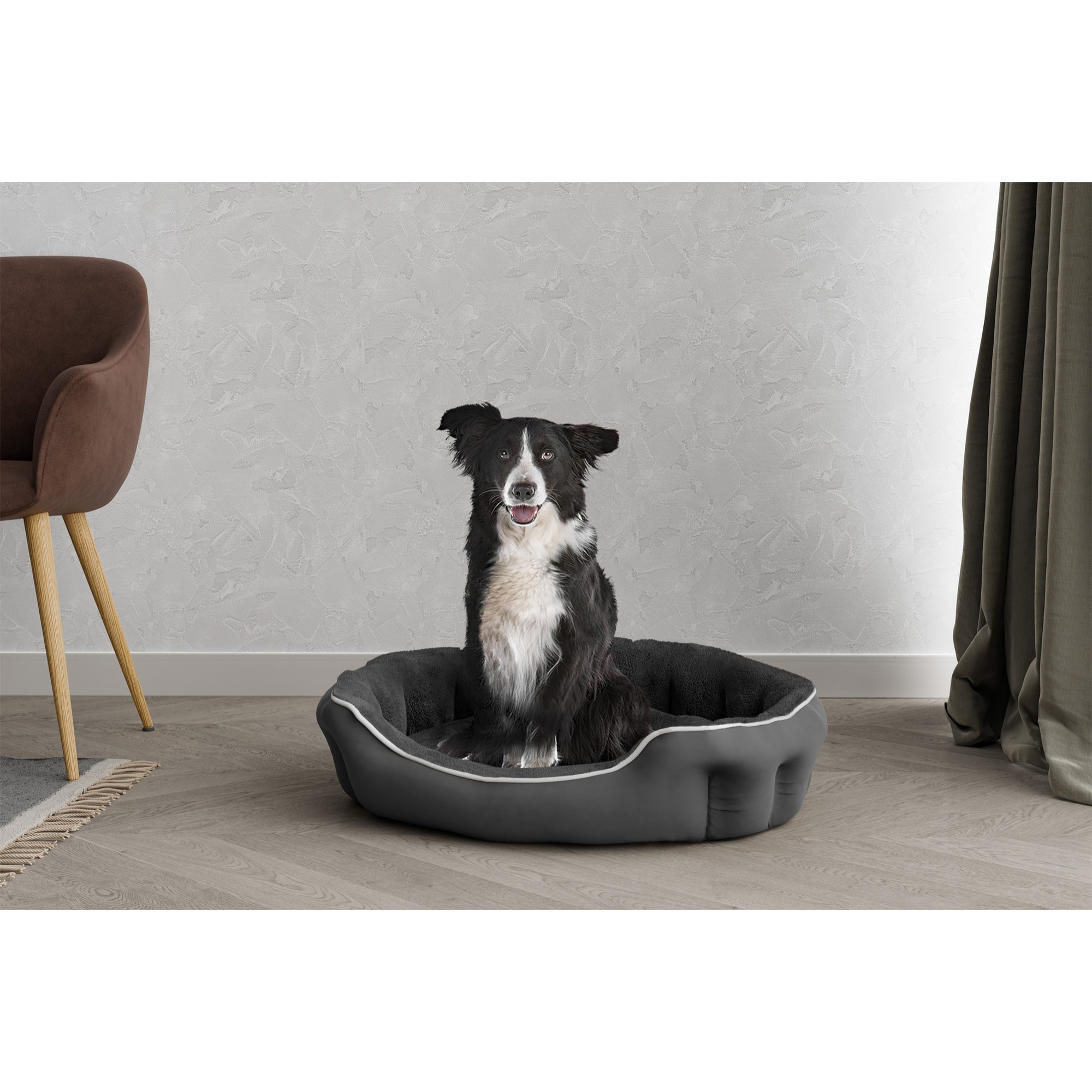 CUCCIA COCCOLE SOGNI E CAPRICCI PETS-GRIGIO SCURO, 75x65xh20cm