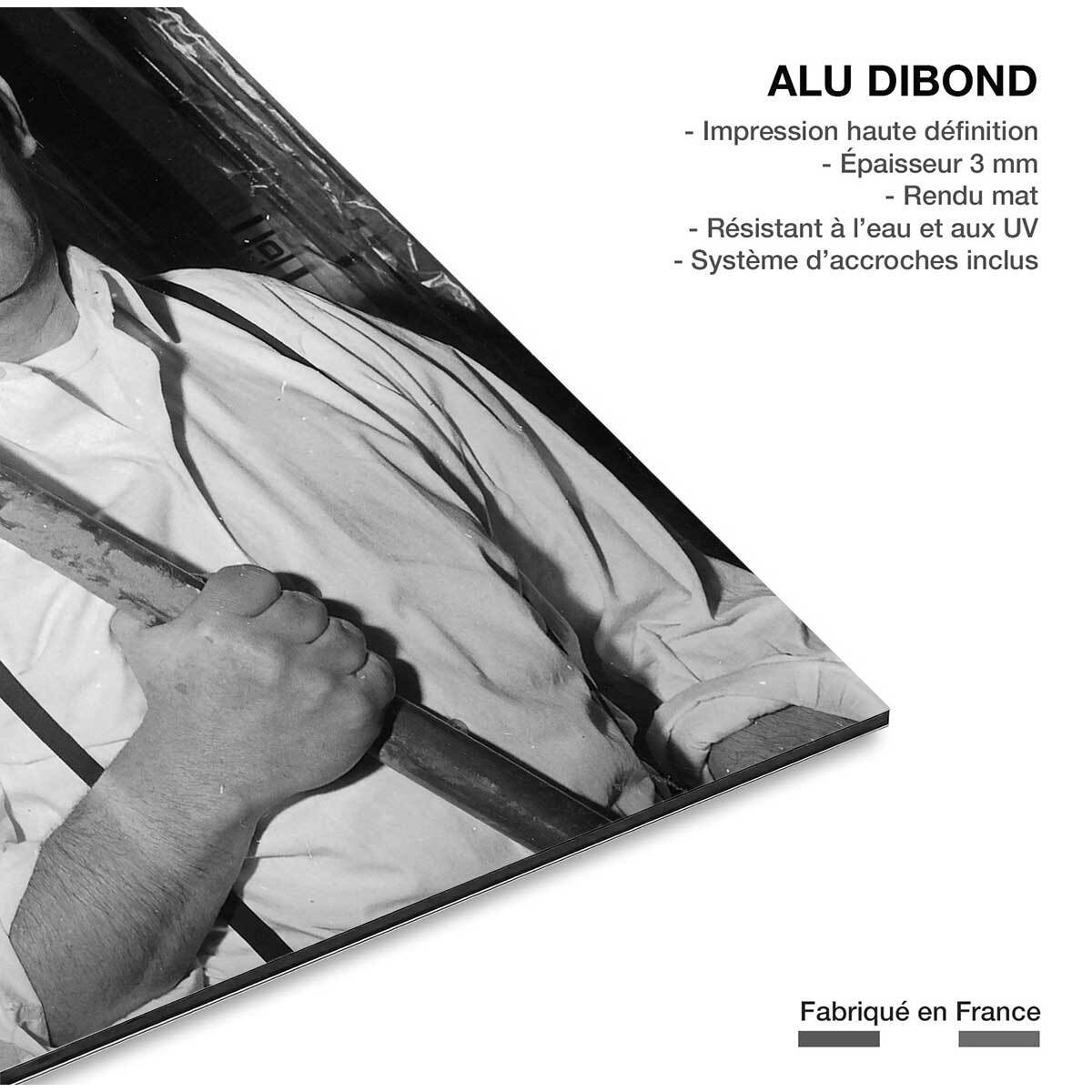 Tableau louis de funes en tournage Tableau alu Dibond