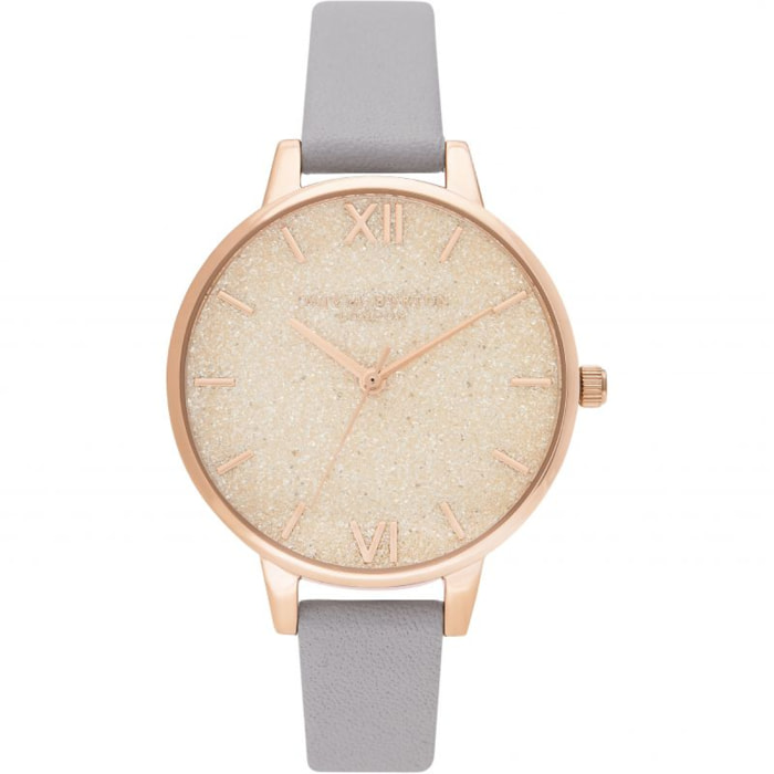 Reloj Olivia Burton OB16GD45 Mujer Analogico Cuarzo con Correa de Piel sintetica