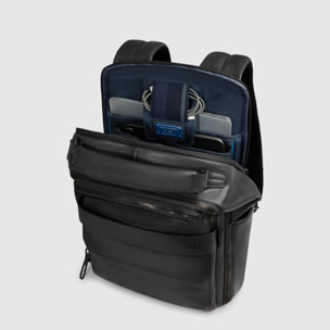 Piquadro Zaino da viaggio in pelle porta pc e iPad® con protezioni antiurto e RFID