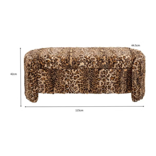 Banc-coffre 115cm léopard Kare Design