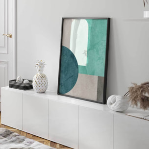 Affiche art geometrique Forme verte Affiche seule