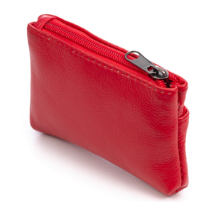 Atrani portafoglio con doppio scomparto in pelle Dollaro. Portachiavi interno.