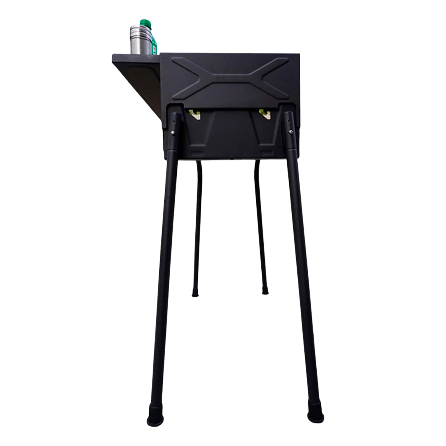 Barbacoa de carbón con bandeja de acero inoxidable y 3 alturas de cocción.