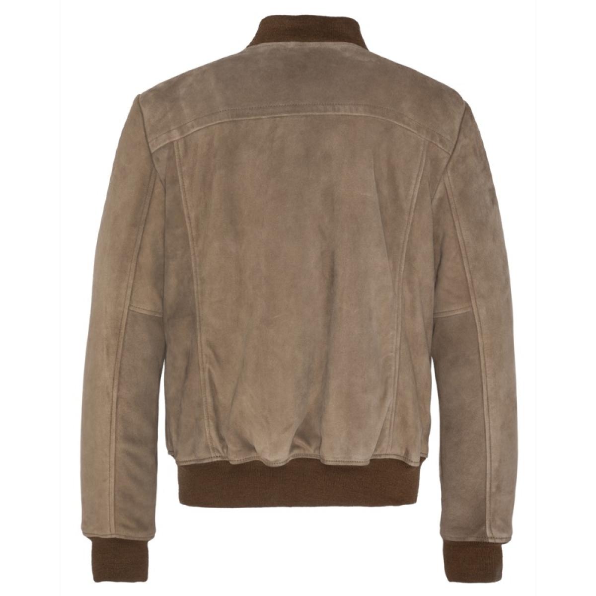 LC3017 SUEDE BOMBER JACKET GOATSKIN SUEDE Beige