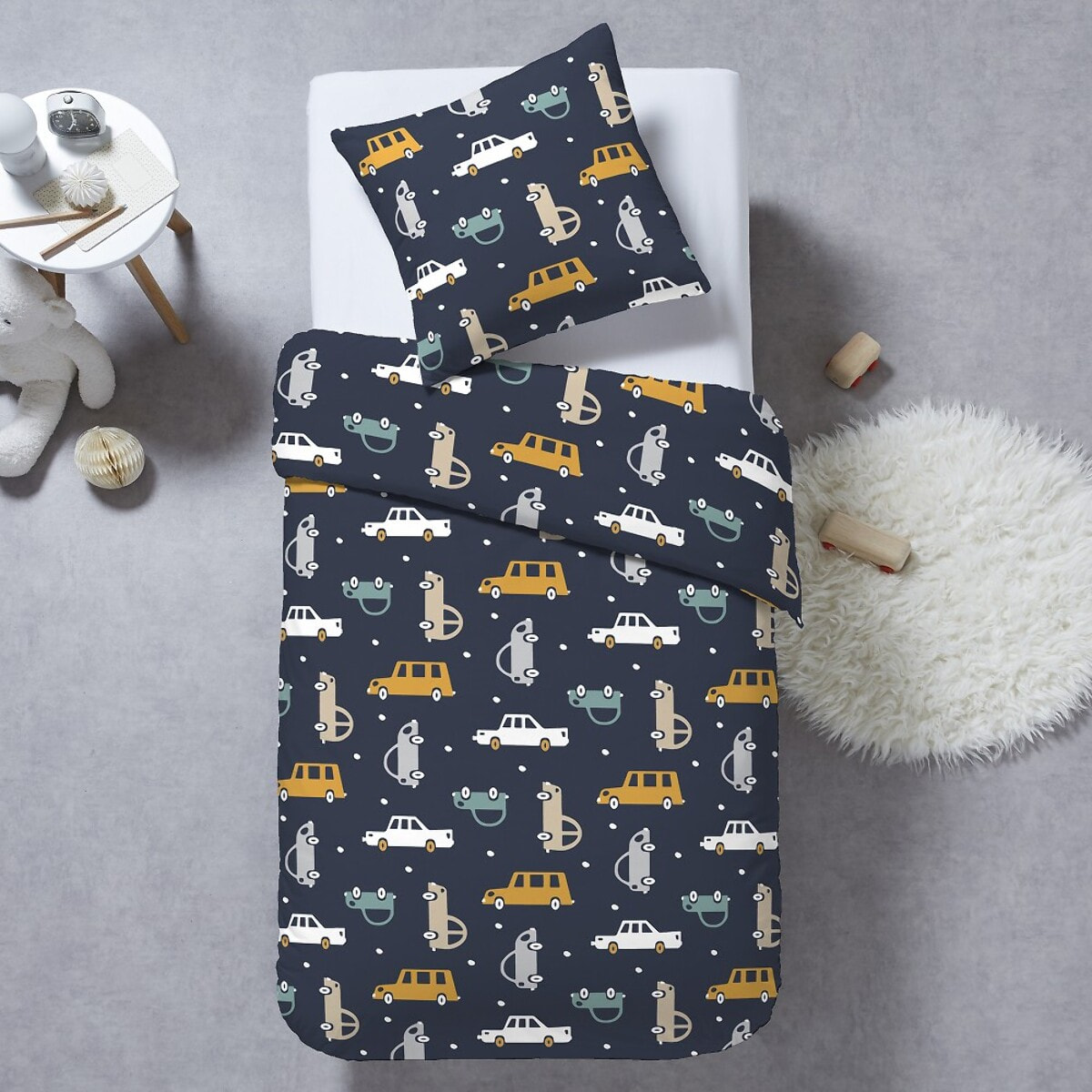 Parure de lit enfant 100% coton - AUTO