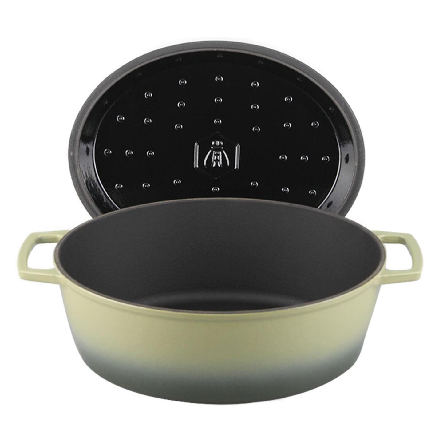Cocotte en fonte ovale 33cm - "Masseiron Olivine"