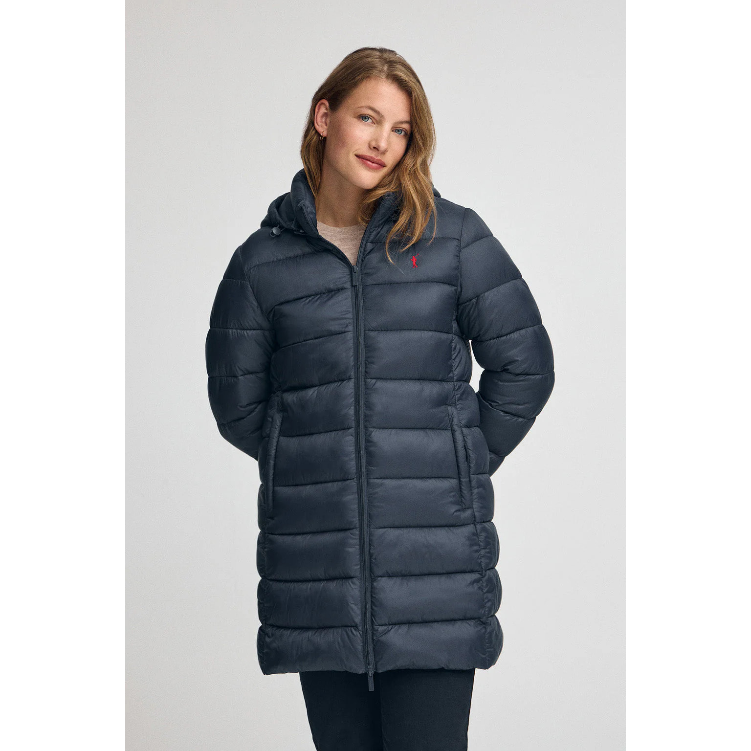 Chaqueta Salima Embroidery azul marino con logo Rigby Go