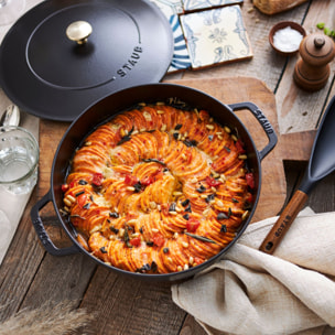 Sauteuse STAUB Chistera en Fonte, Ø 28 cm, 3,7 L, Noir Mat
