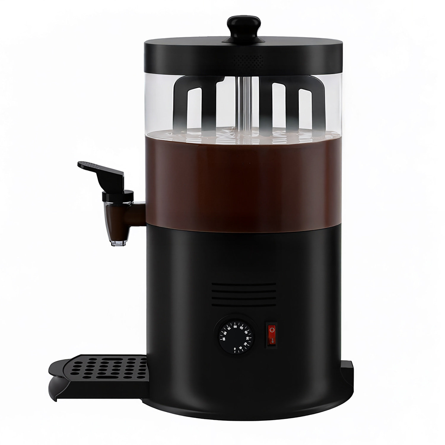 Dispensador de chocolate caliente, 6 L, 1200 W, negro