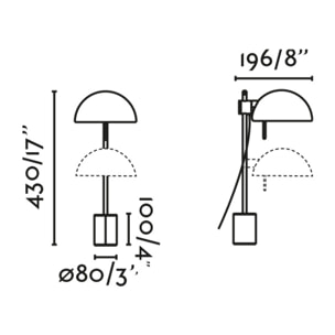 MATILDA Lampe de table blanche