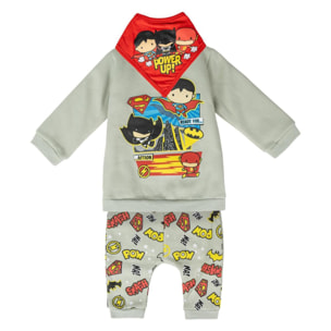 Conjunto Deportivo Justice League para Bebé - Color Gris