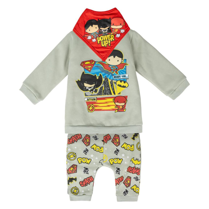 Conjunto Deportivo Justice League para Bebé - Color Gris