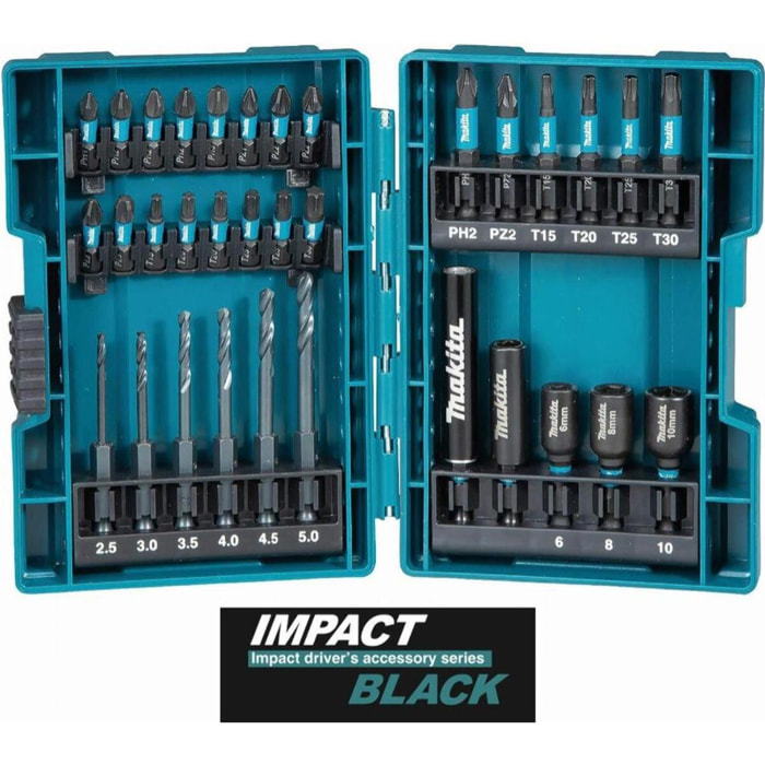 Jeu de forets et embouts (33 pcs) Impact - MAKITA B-66896