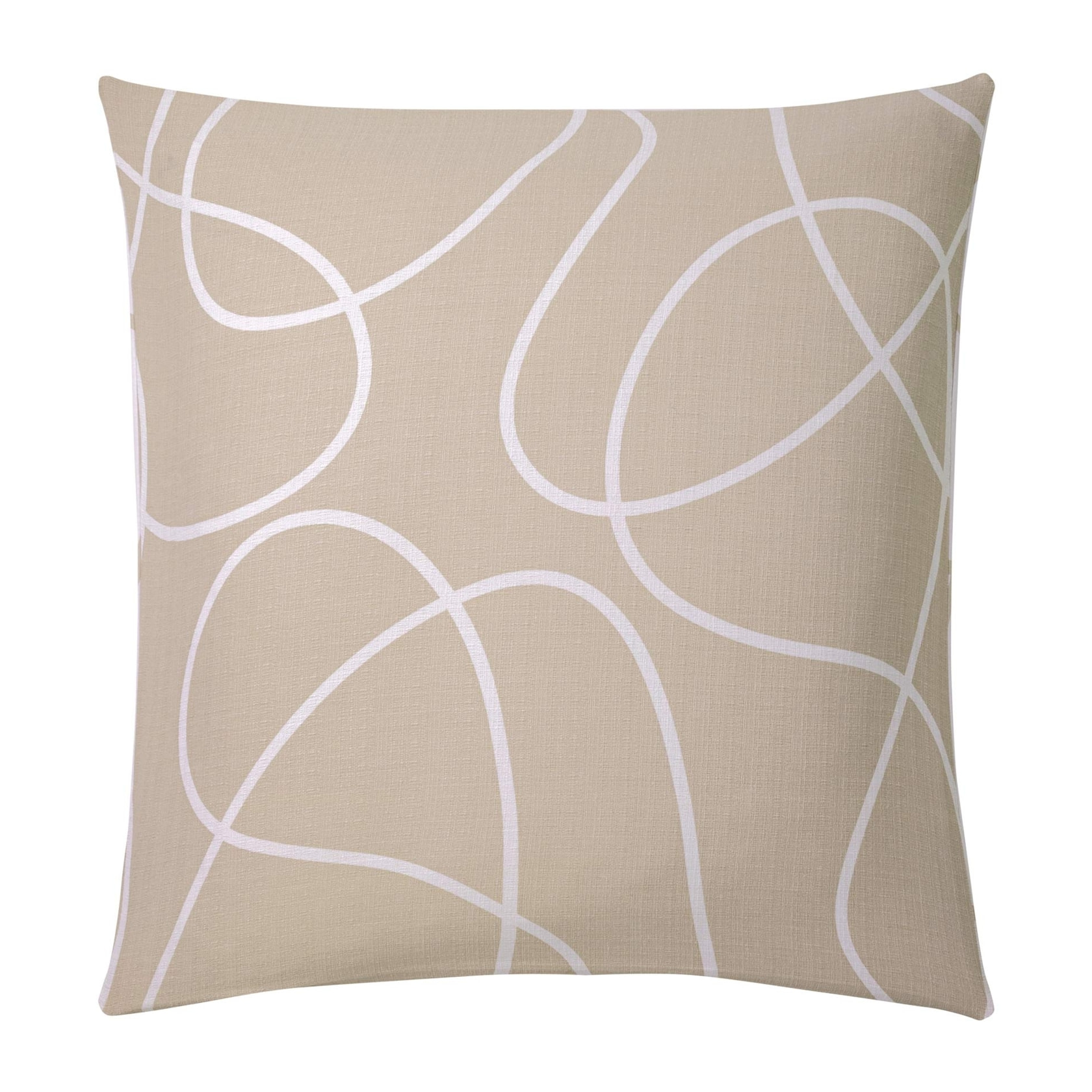 Parure de lit 3 pièces en coton relief trait design housse + taies - Naturel