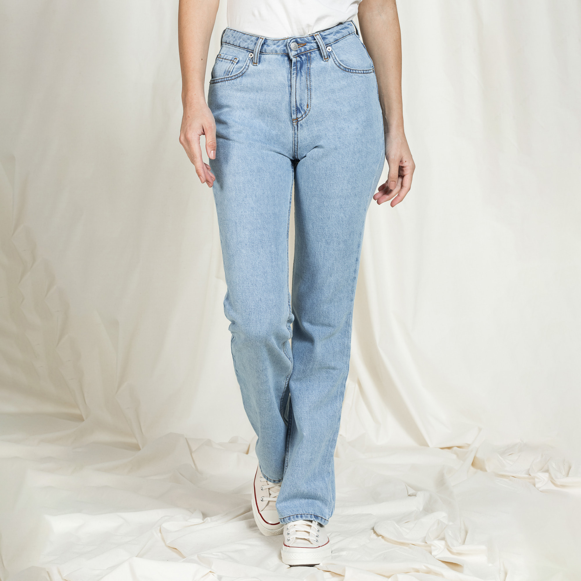 JEANS DONNA MODELLO REPLICA 5 TASCHE IN DENIM 13oz