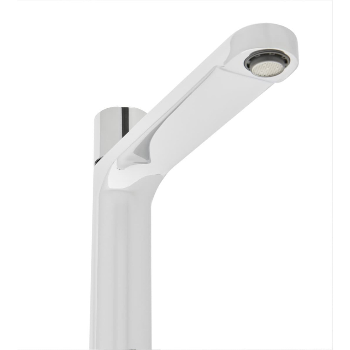 Mitigeur de lavabo XL Fusion avec levier de vidange en verre blanc (SATBSFU285BS)