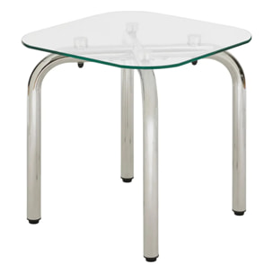 Lot de tables d'appoint Hecate argent 50x50cm