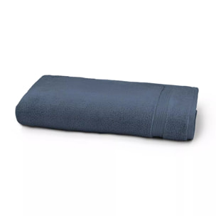 Drap de douche pur coton 550 g/m² uni bleu Elea bleu ardoise