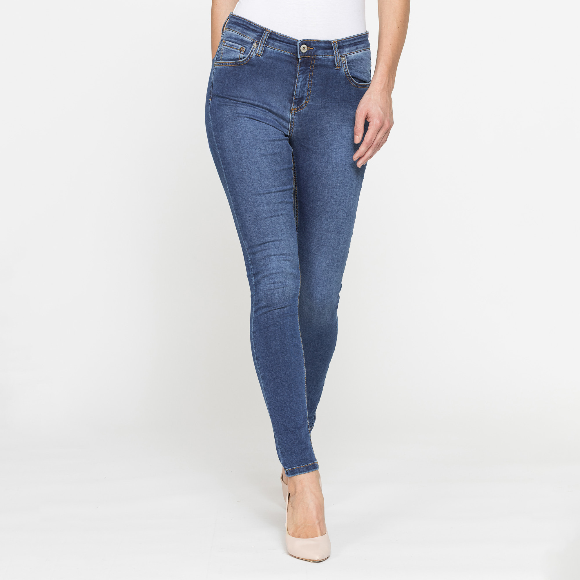 LEGG-JEANS DONNA 5 tasche con zip