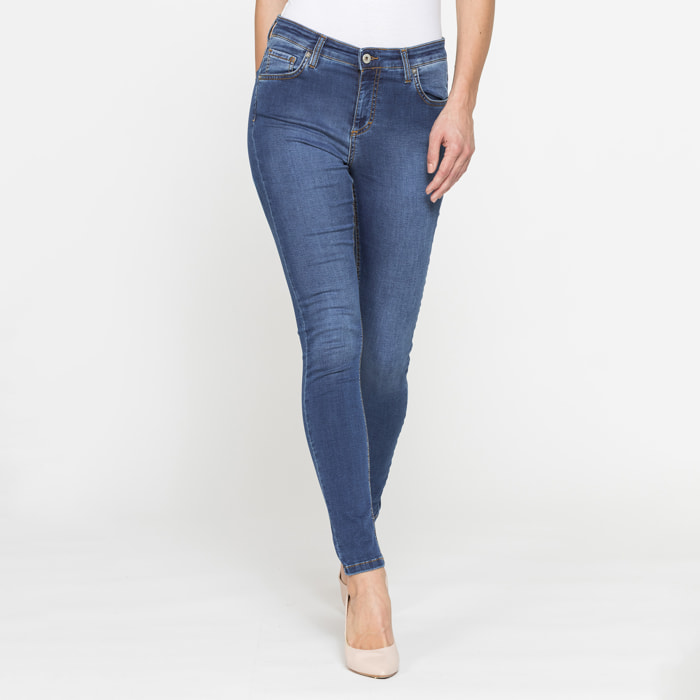 LEGG-JEANS DONNA 5 tasche con zip