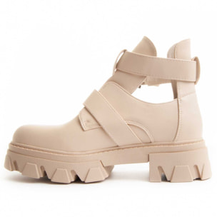 Botines de Plataforma - Beige - Altura: 4 cm