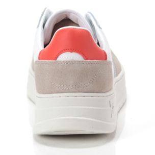 Sneakers Sergio Tacchini Court Classic MP White Tofu Ponciana Red Bianco