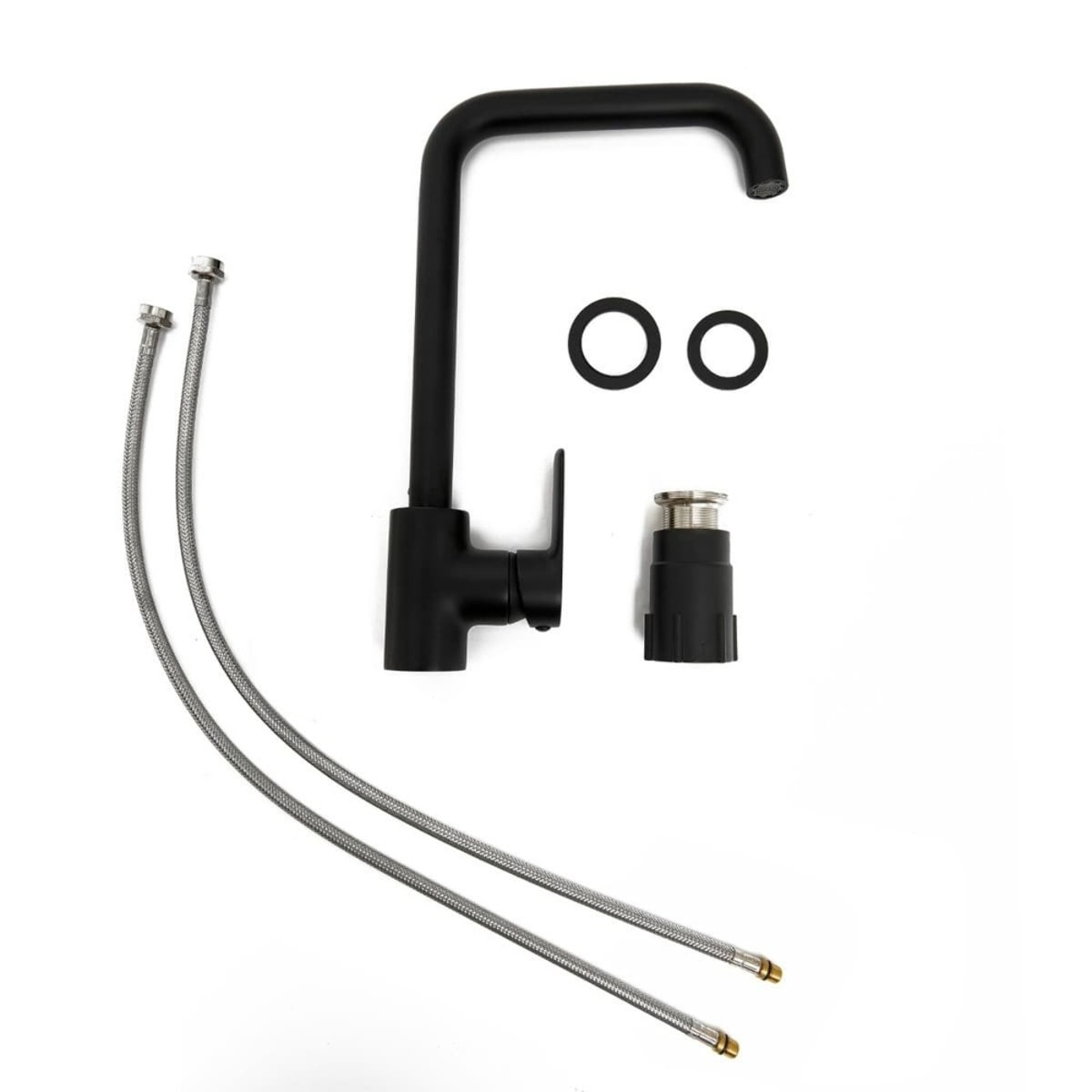 Mélangeur évier Swiss Aqua Technologies Mood avec bras pivotant noir mat SATBSMOOD280LC