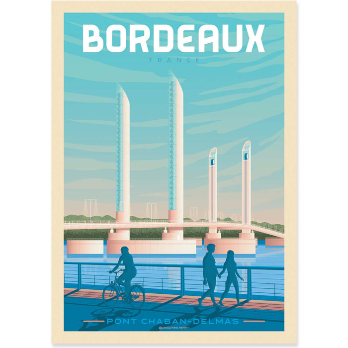 Affiche - Bordeaux - Olahoop Travel Posters