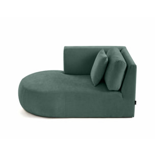 Santorini - module d'assise méridienne gauche - en tissu texturé - Vert