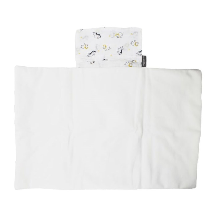 Matelas à langer de voyage 68x45cm en coton bio blanc