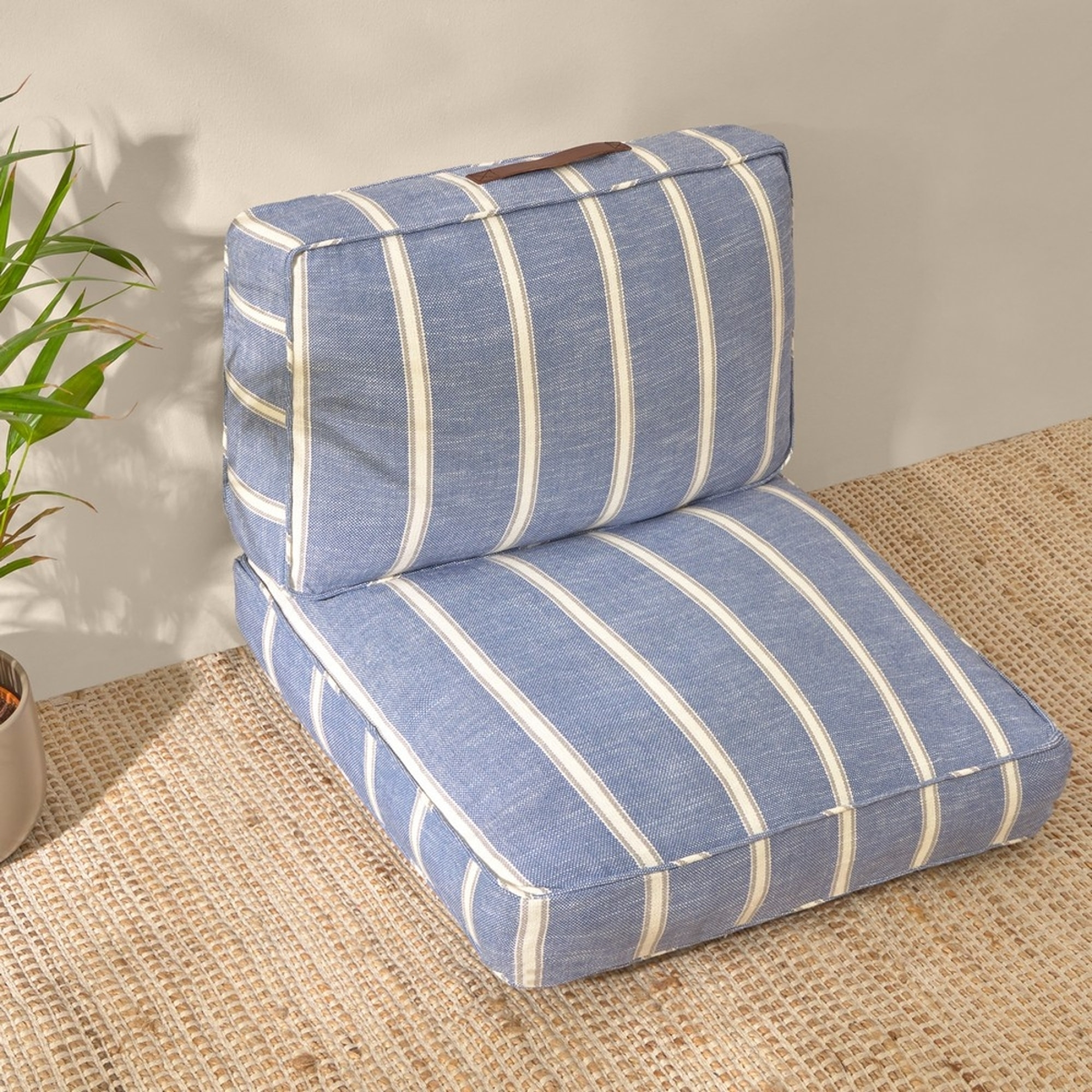 Funda de cojín chill out resistente al agua Rechi color azul Algodón