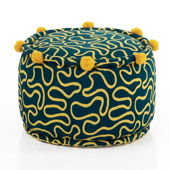 Tomasucci TANGLE 4 pouf rond Bleu