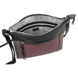 Bolso Bandolera Mujer Sint/Pu Skpat Narbona Negro-Rosa