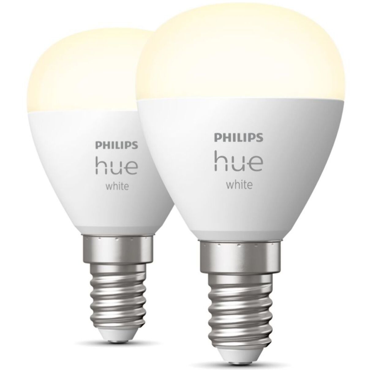 Ampoule LED connectée PHILIPS HUE E14 White Sphérique pack de 2