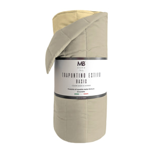 TRAPUNTINO ESTIVO BASIC MATRIMONIALE, TINTA UNITA DOUBLEFACE