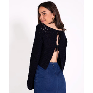 Jersey de mujer crochet con abertura.