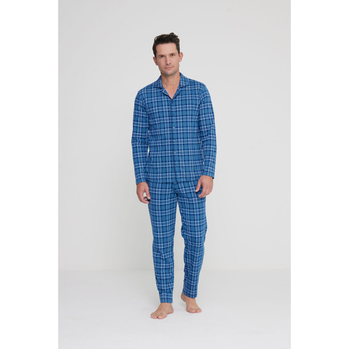 Pigiama uomo trish in caldo cotone aperto davanti Noidinotte