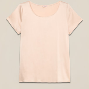 Oltre - Blusa in raso misto viscosa - Rosa