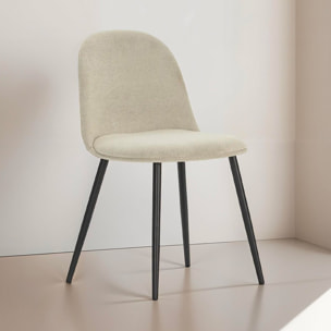 Lot de 4 chaises en tissu - HAVEN