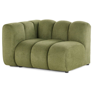 Debbie - module d'assise gauche en tissu texturé - Vert