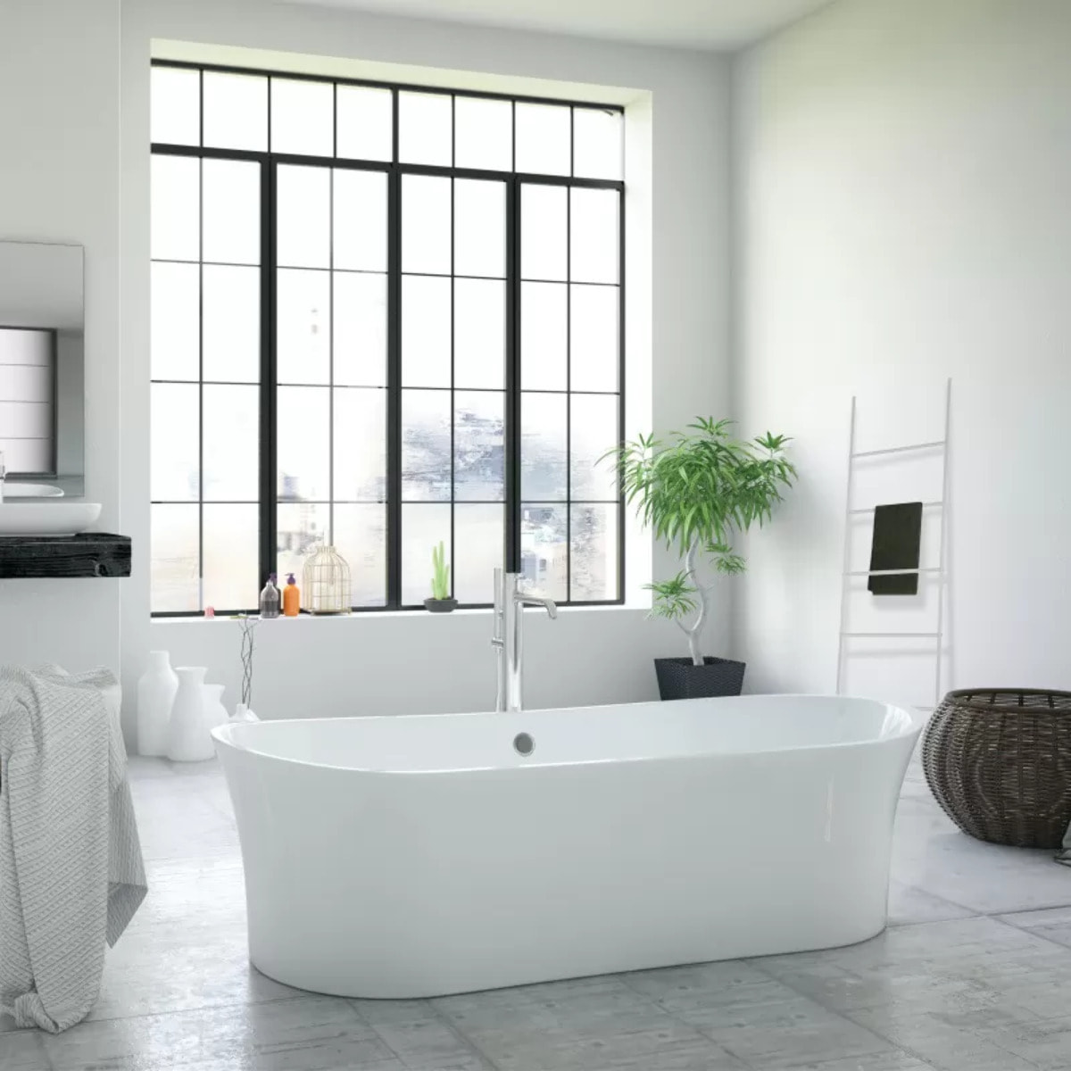 PORTE-SERVIETTES EN METAL JAYDEN 6 NIVEAUX BLANC