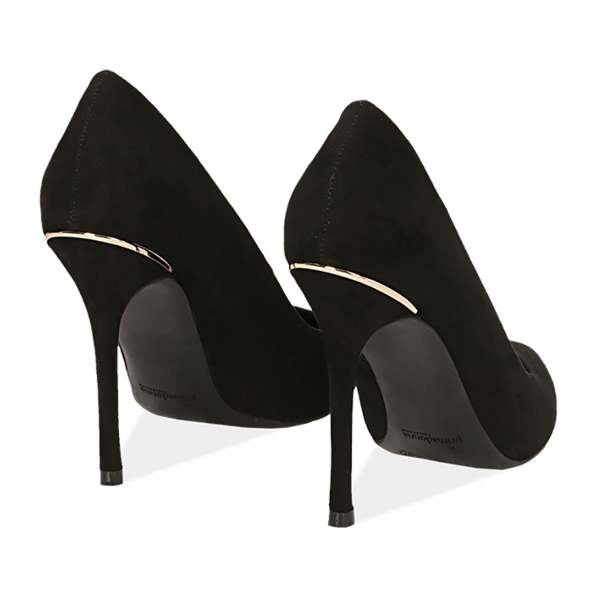 Décolleté nere in microfibra, tacco 11 cm