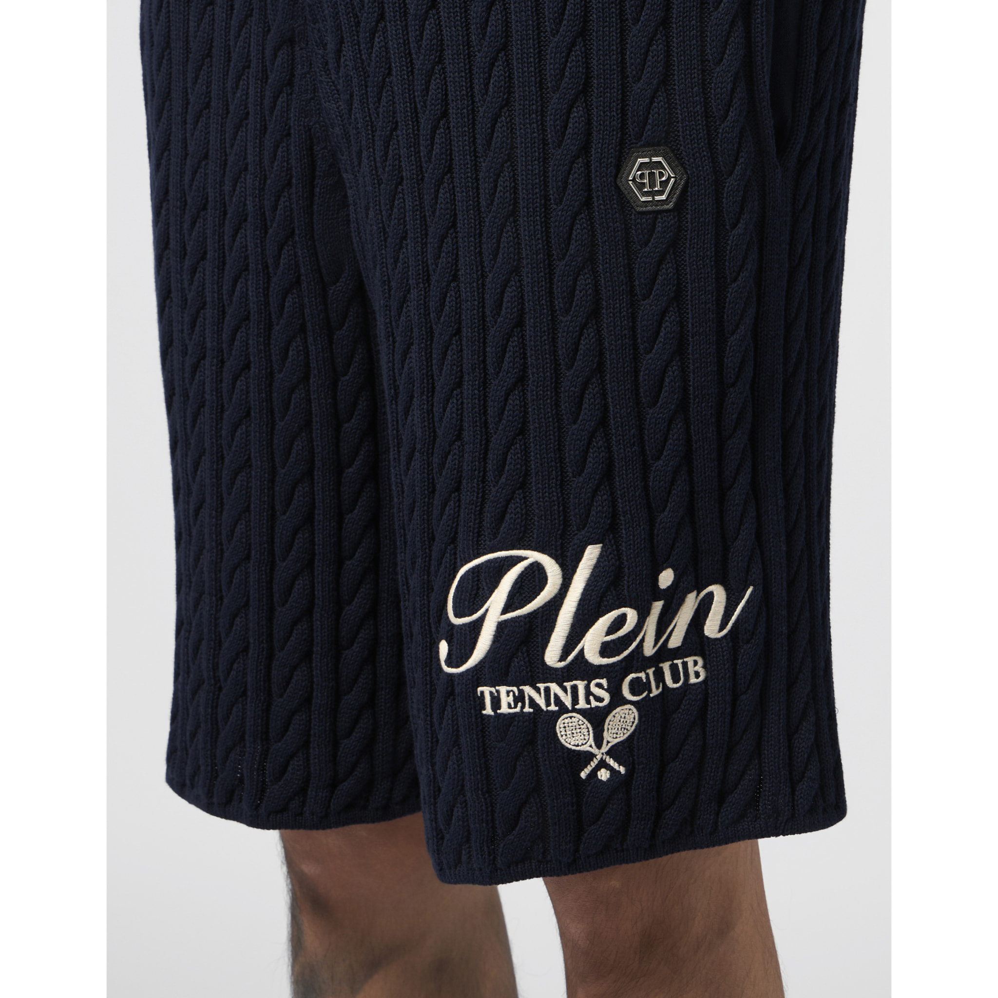 PHILIPP PLEIN Knitted Drawstring Shorts Plein Tennis