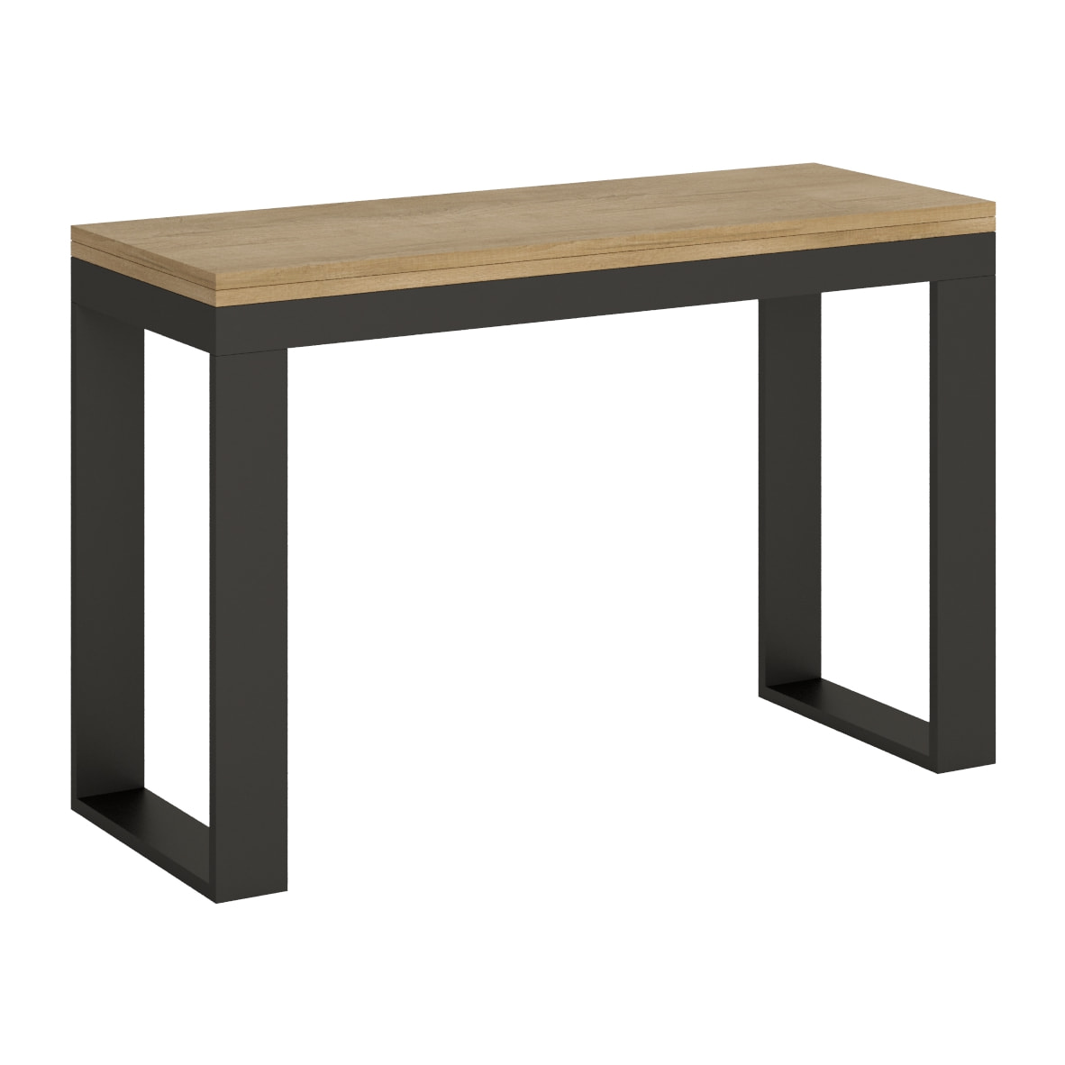 Mesa tipo libro 120/200x45/90 cm Tecno Double Roble Natural estructura Antracita