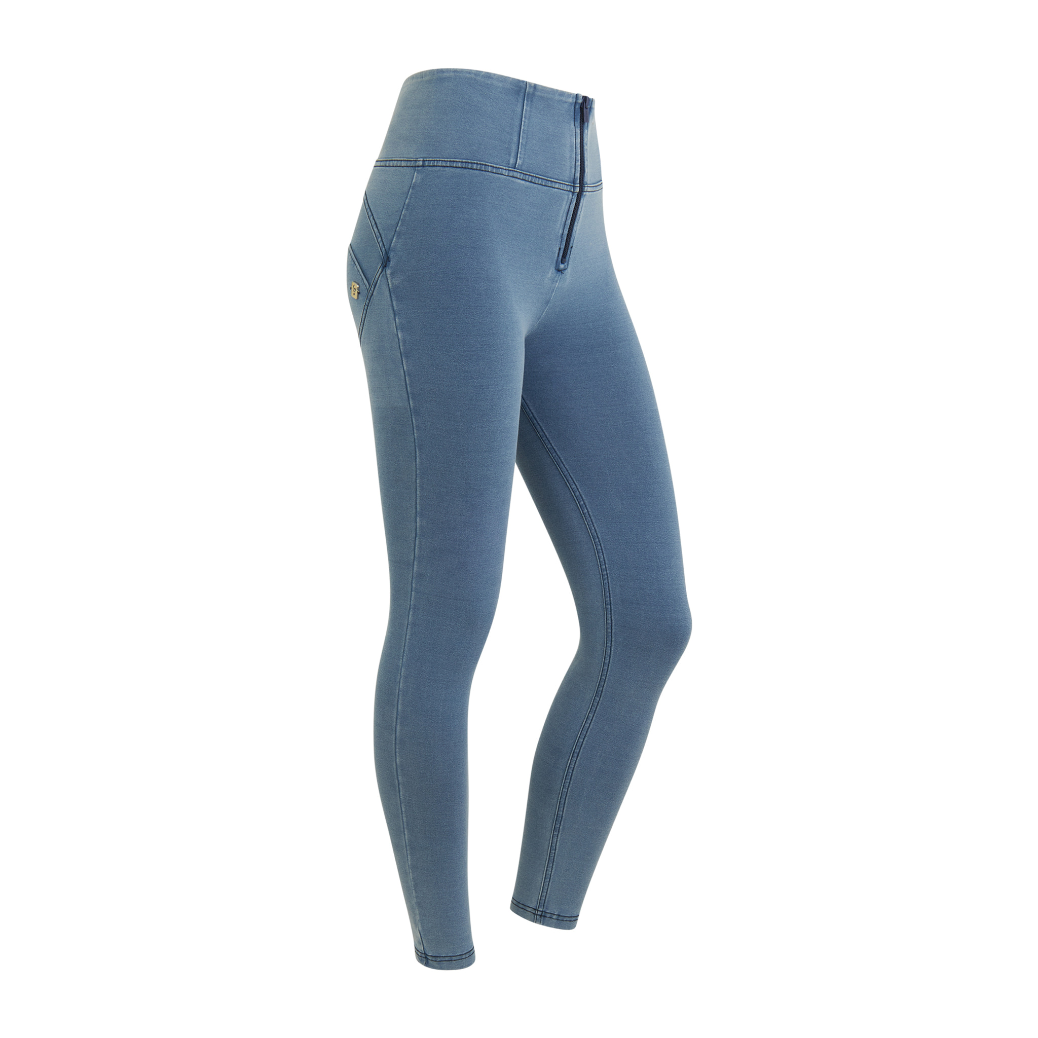 Jeggings push up WR.UP® 7/8 superskinny vita alta con zip