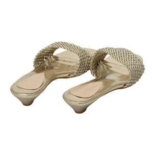 Ciabatta intreccio - tacco 3,5 cm