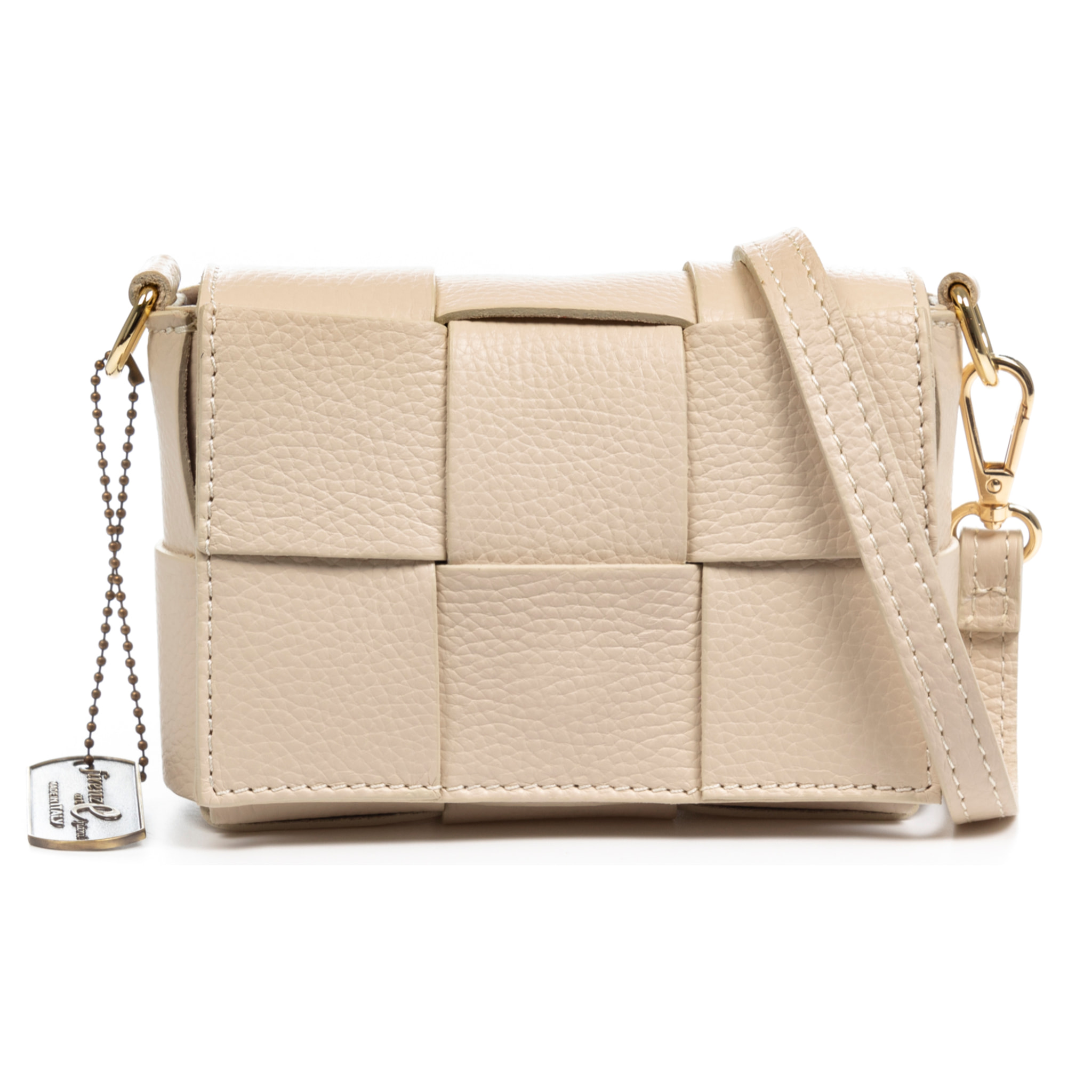 Arguello mini bolso bandolera mujer. Piel auténtica Dollaro entrelazado.