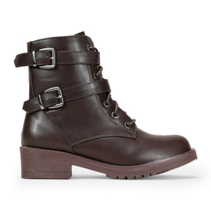 Botines marrones con hebillas
