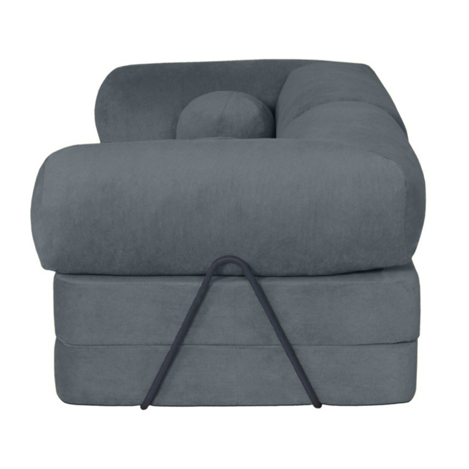 Nebula - Canapé 3 places convertible en velours texturé - Gris